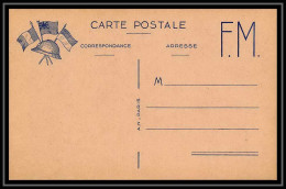 43195 Carte Postale En Franchise Neuve 3 Drapeaux BLEUS + CASQUES FM TTB Guerre 1914/1918 War Postcard  - Oorlog 1914-18