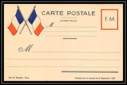 43186 Carte Postale En Franchise Neuve 2 Drapeaux FM TTB Imp Rouchet Guerre 1914/1918 War Postcard  - Oorlog 1914-18