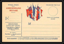 43191 Carte Postale En Franchise Neuve 6 Drapeaux Timbre Croix Rouge Facultatif Guerre 1914/1918 War Postcard  - Oorlog 1914-18