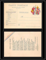 43189 Carte Postale En Franchise Neuve 7 Drapeaux Dieu Avec Nous Guerre 1914/1918 War Postcard  - Oorlog 1914-18