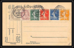 43069 Affranchissement Composé Mixte Feldpostkarte FELDPOSTSTATION N° 3 DER 6 ARMEE 28/11 Carte Postale Guerre 1914/1918 - 1. Weltkrieg 1914-1918