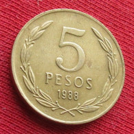 Chile 5 Pesos 1988 Chili  W ºº - Chili