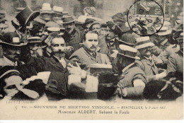Marcelin Albert - Souvenir Du Meeting Vinicole Montpellier 1907 - CPR Cartes D'Autrefois - Vigne
