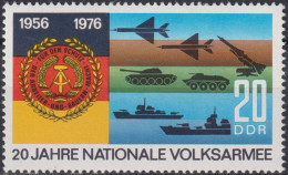 1976 DDR ** Mi:DD 2117, Sn:DD 1713, Yt:DD 1795, Streitkräfte, 20 Jahre Volksarmee - Unused Stamps