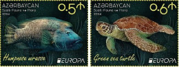 Azerbaijan 2024 . EUROPA  CEPT  (Fish, Turtle). 2v. - Aserbaidschan