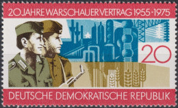 1975 DDR ** Mi:DD 2043, Sn:DD 1638, Yt:DD 1723, Soldaten, 20 Jahre Warschauer Vertrag - Unused Stamps