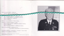 André M. Noreille-Cottenie, Hulste 1924, Roeselare 1996. Erkend Kapitein Gewapende Weerstand O.F-P.M. Foto - Todesanzeige