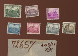 1930.  308/317. Kastelen. Châteaux.  Schloßen ** Postfris.  Cote  195 € - Nuovi