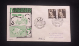 C) 1954. SPAIN. FIRST AIRMAIL ENVELOPE SENT TO ARGENTINA. DOUBLE STAMP OF SANTO COMPOS. XF - Other & Unclassified