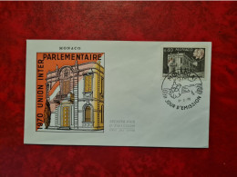 LETTRE  MONACO FDC UNION PARLEMENTAIRE - Other & Unclassified