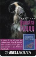 TARJETA DE ECUADOR DE UN OSO DE ANTEOJOS (BEAR) CADUCA EN NOVIEMBRE 2000 - Ecuador