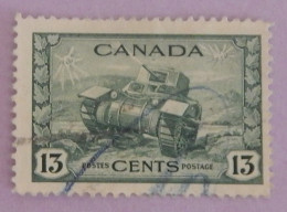 CANADA YT 214 OBLITERE "CHAR D ASSAUT" ANNÉES 1943/1946 - Gebraucht