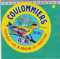 C1415 FROMAGE COULOMMIERS OISEAU COLIBRI COLLIN SAMPIGNY MEUSE 45 % - Cheese