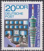 1978 DDR ** Mi:DD 2317, Sn:DD 1905, Yt:DD 1986, Weltfernmeldetag, Fernsehturm - Ongebruikt