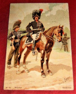 MILITARIA - ARMEE BELGE  -  Gendarmes    -  Illustrateur Geens Louis -  1905  - - Uniformen