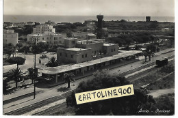 Lazio Roma Anzio Veduta Panoramica Interno Stazione Ferroviaria Anzio Anni 50 - Stations - Zonder Treinen