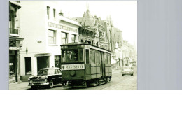 07T, Rame De Tramway Dans Le Centre Ville De St Quentin 1956 - Tramways