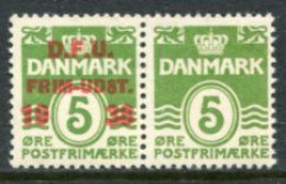 DENMARK 1938 Stamp Exhibition Overprint + Unoverprinted In Pair  MNH / **. Michel 243 - Unused Stamps