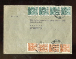 "ALL. BESETZUNG" 1948, Brief Mit 10fach-Frankatur Ortsverkehr Bremen Vom 22.6.48 (R2142) - Covers & Documents