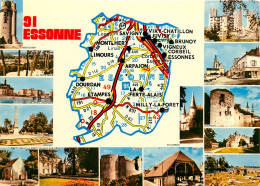 91* ESSONNE  Carte Du Dept Et Multi-vues  (CPM 10x15cm)      RL19,0486 - Autres & Non Classés