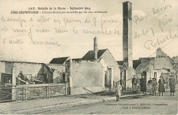 02* FERE CHAMPENOISE  Ruines  Usine Electrique – WW1     RL19,0914 - Guerre 1914-18