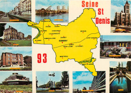 93* SEINE ST DENIS  Carte Du Dept Et Multi-vues (CPM 10x15cm)      RL19,0585 - Andere & Zonder Classificatie