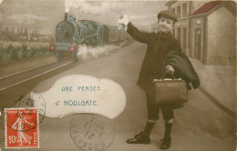 14* HOULGATE  « une Pensee »  Gare – Train    RL19,1748 - Houlgate