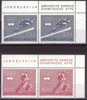 Yugoslavia 1976 - Winter Olympic Games Innsbruck - Mi 1630-1631 - MNH**VF - Unused Stamps