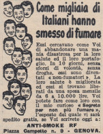 ANTI SMOKE RF Genova - 1958 Pubblicità Epoca - Vintage Advertising - Advertising