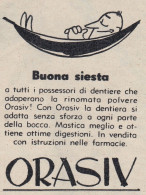 ORASIV - Vignetta - 1958 Pubblicità Epoca - Vintage Advertising - Advertising