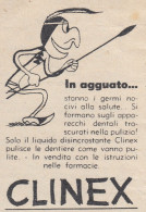 CLINEX - Vignetta - 1958 Pubblicità Epoca - Vintage Advertising - Advertising