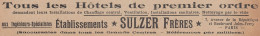 Chauffage SULZER Frères - Paris - 1920 Vintage Advertising - Pubblicità - Advertising