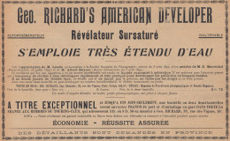 Geo. Richard's American Developer - 1904 Vintage Advertising - Pubblicità - Advertising