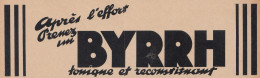 Tonique BYRRH - 1936 Vintage Advertising - Pubblicità Epoca - Advertising