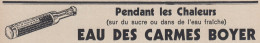 Eau Des Carmes BOYER - 1936 Vintage Advertising - Pubblicità Epoca - Werbung