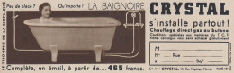 Baignoire CRYSTAL - 1936 Vintage Advertising - Pubblicità Epoca - Advertising