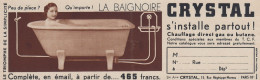 Baignoire CRYSTAL - 1936 Vintage Advertising - Pubblicità Epoca - Advertising
