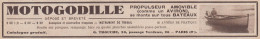 MOTOGODILLE Propulseur Amovible Pour Bateaux - 1930 Vintage Advertising - Advertising