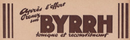 Tonique BYRRH - 1934 Vintage Advertising - Pubblicità Epoca - Advertising