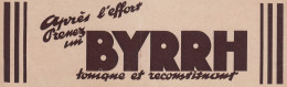 Tonique BYRRH - 1934 Vintage Advertising - Pubblicità Epoca - Advertising