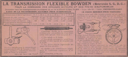 Transmision Flexible BOWDEN - 1903 Vintage Advertising - Pubblicità Epoca - Werbung