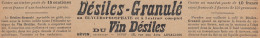 Vin Désiles Granulé - 1903 Vintage Advertising - Pubblicità Epoca - Werbung