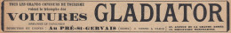 Voitures GLADIATOR - 1905 Vintage Advertising - Pubblicità Epoca - Werbung