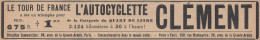 Autocyclette CLEMENT - 1905 Vintage Advertising - Pubblicità Epoca - Publicités