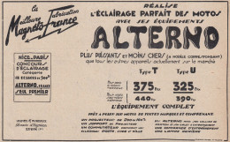 Magnet France - ALTERNO éclairage Pour Toutes Motos - 1930 Vintage Ad - Advertising