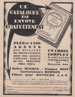 Accessoires Pour Motos L. Dektereff Paris - 1930 Vintage Advertising - Werbung