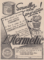 Hermetic RODEX - 1930 Vintage Advertising - Pubblicità Epoca - Publicités
