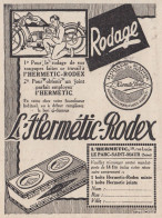 Hermetic RODEX - 1930 Vintage Advertising - Pubblicità Epoca - Advertising