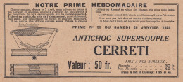 Antichoc Supersouple CERRETI - 1929 Vintage Advertising - Pubblicità Epoca - Publicités