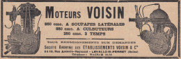 Moteurs VOISIN - 1929 Vintage Advertising - Pubblicità Epoca - Advertising